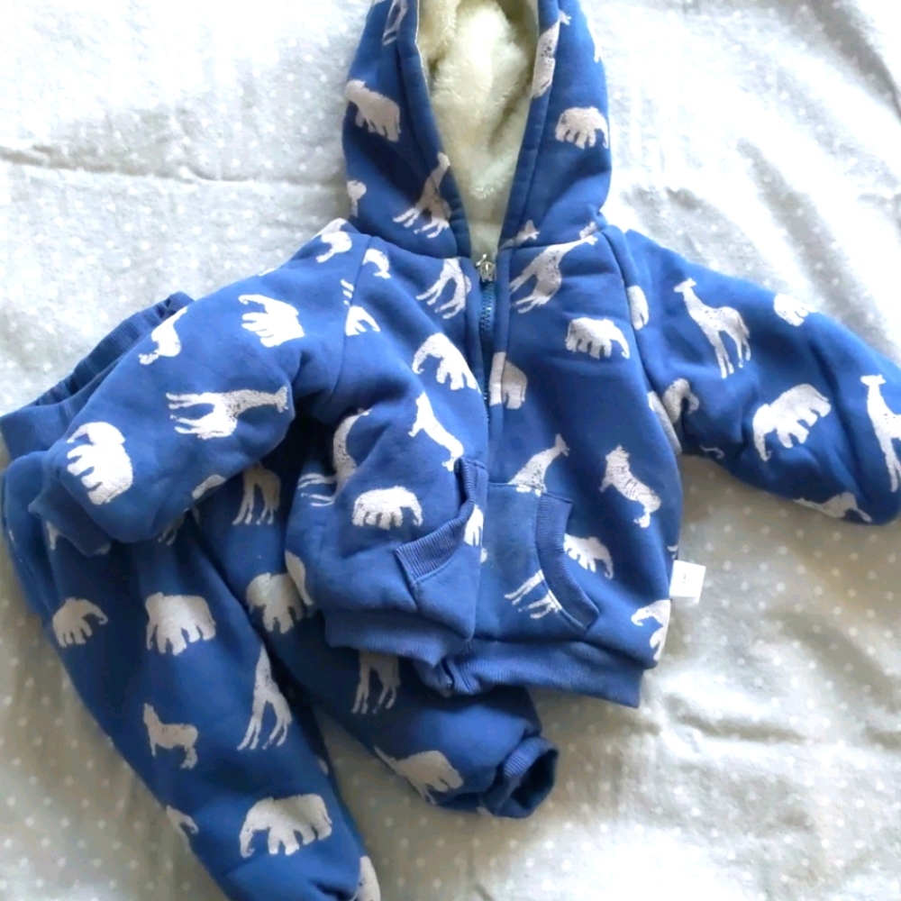 Baby winter sherpa sweat suit